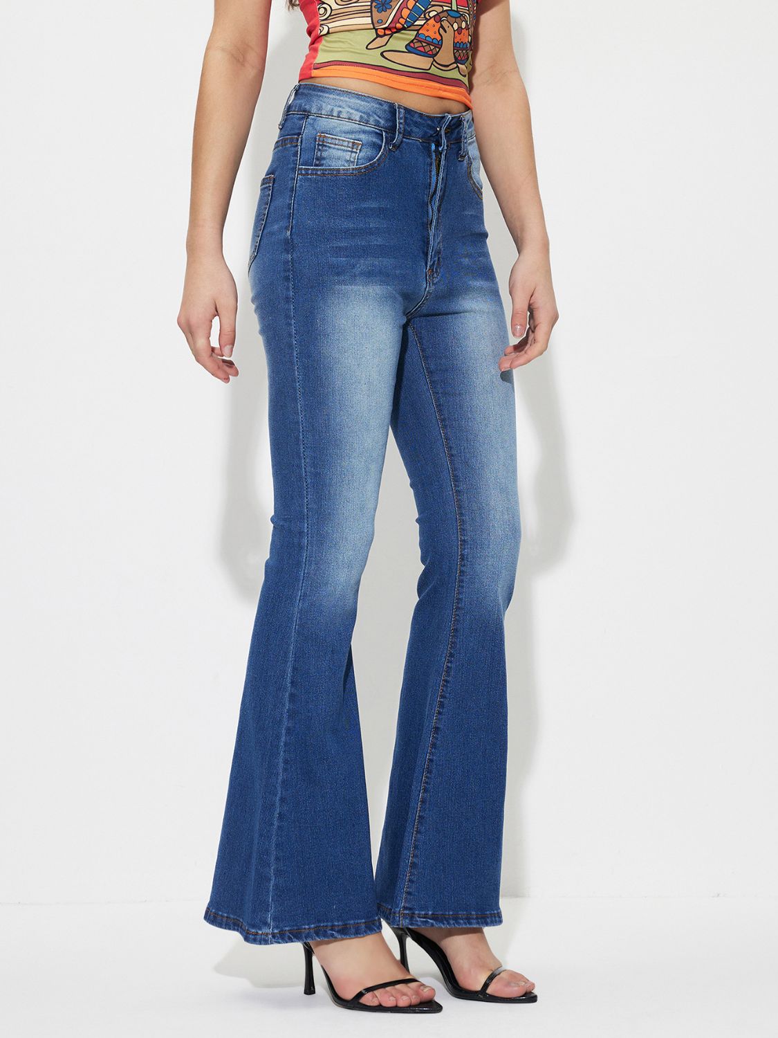 Mid-Rise Waist Bootcut Jeans - Luxe4Everyday Jeans