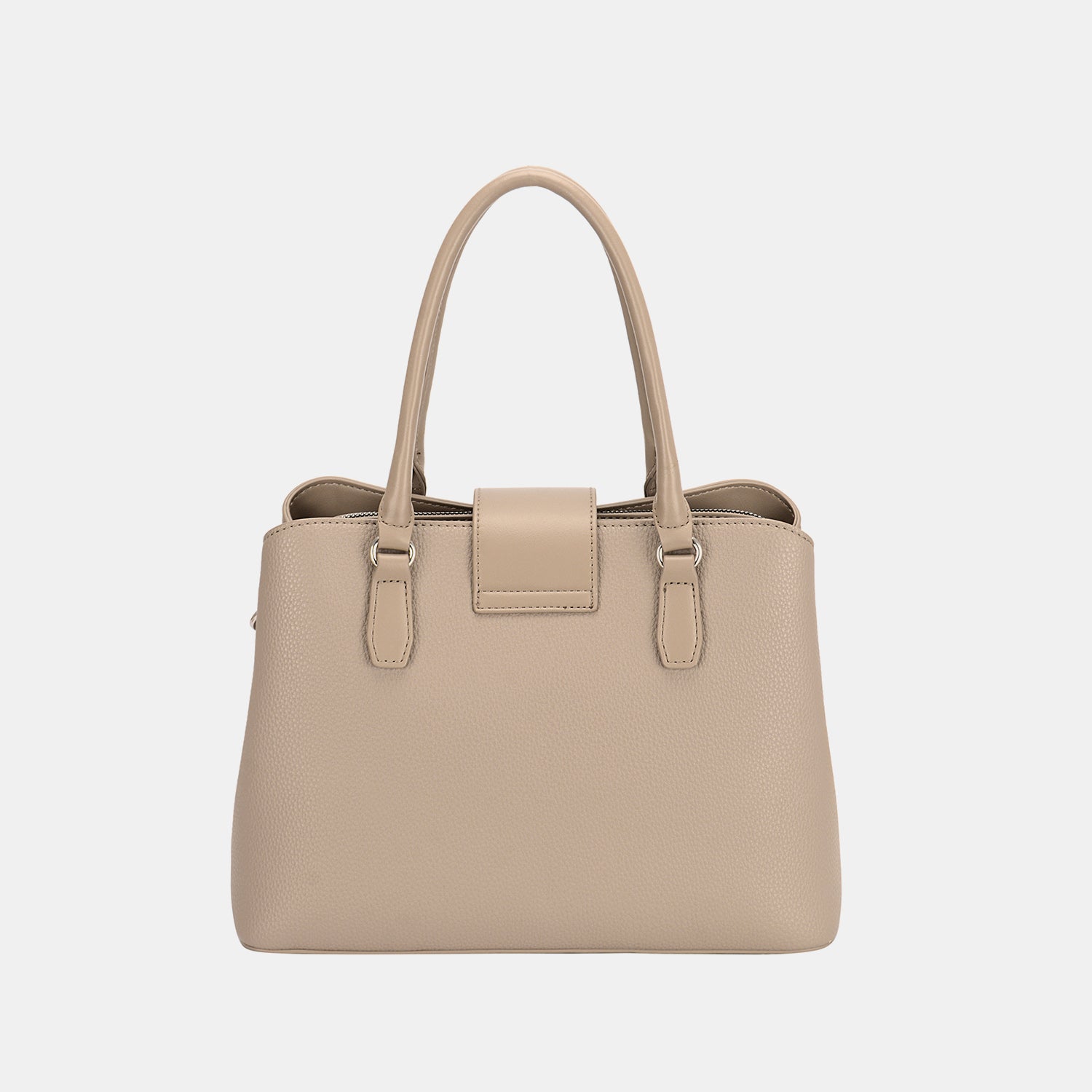 David Jones PU Leather Twist-Lock Tote Bag - Luxe4Everyday Bags