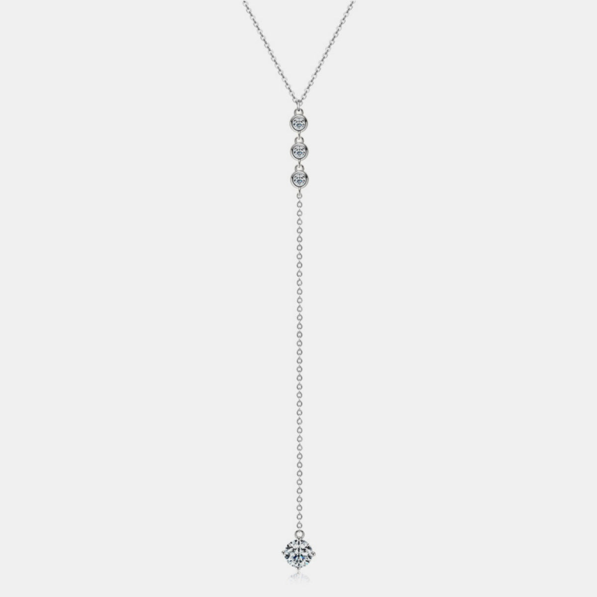 1.3 Carat Moissanite 925 Sterling Silver Drop Necklace - Luxe4Everyday Necklace