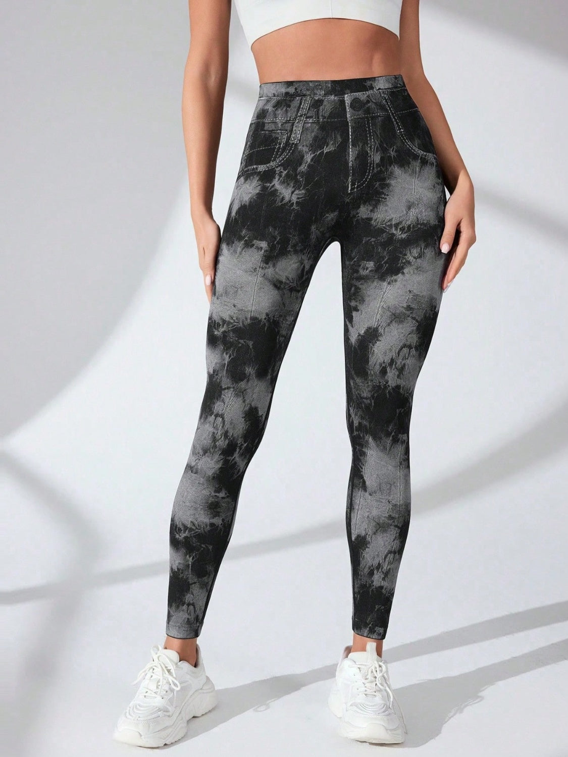 Tie-Dye High Waist Active Leggings - Luxe4Everyday Black / S activewear