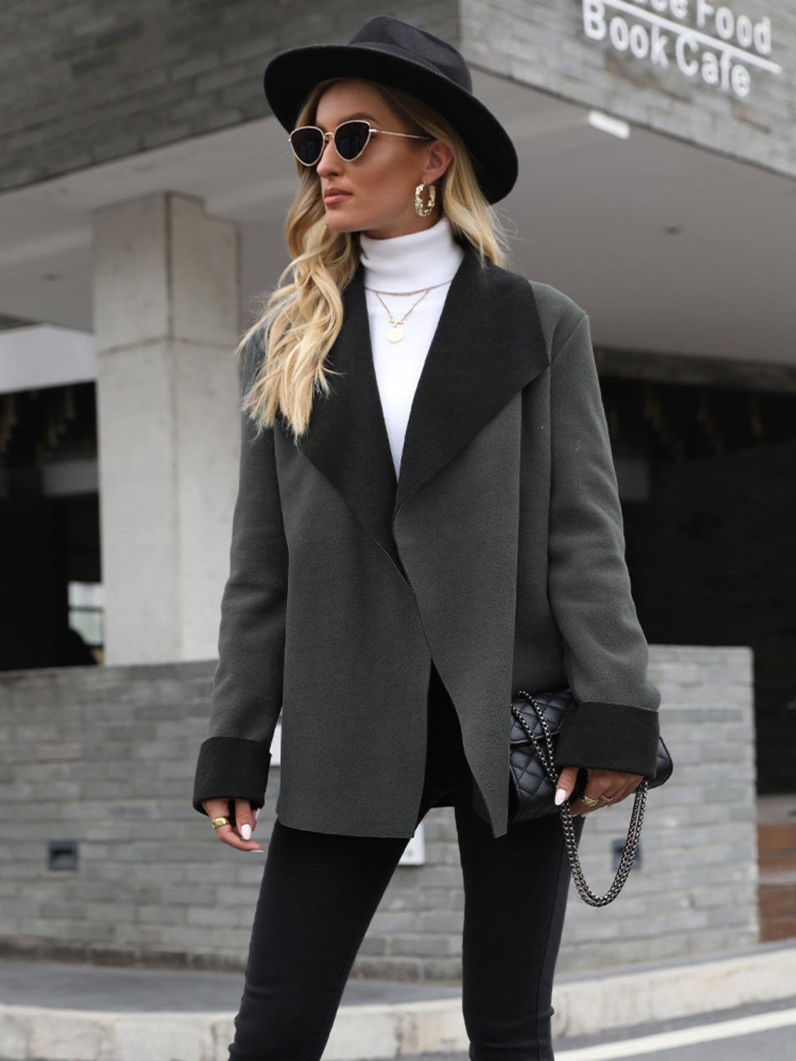 Open Front Long Sleeve Jacket - Luxe4Everyday Coat