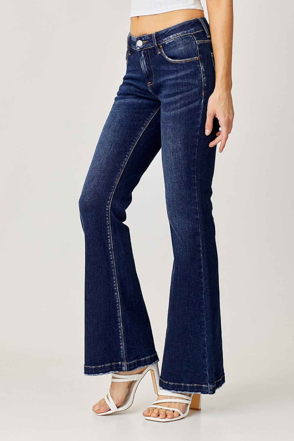 RISEN Full Size Low Rise Flare Jeans - Luxe4Everyday Jeans