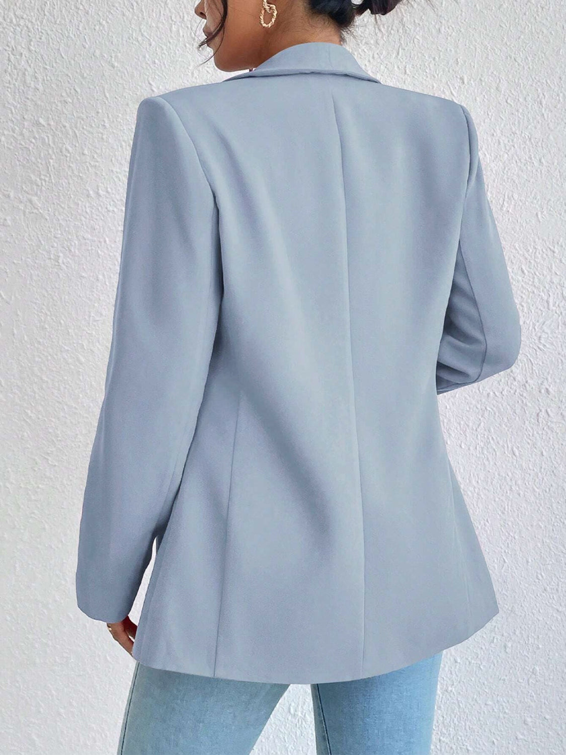 Shawl Collar Long Sleeve Blazer - Luxe4Everyday Blazer