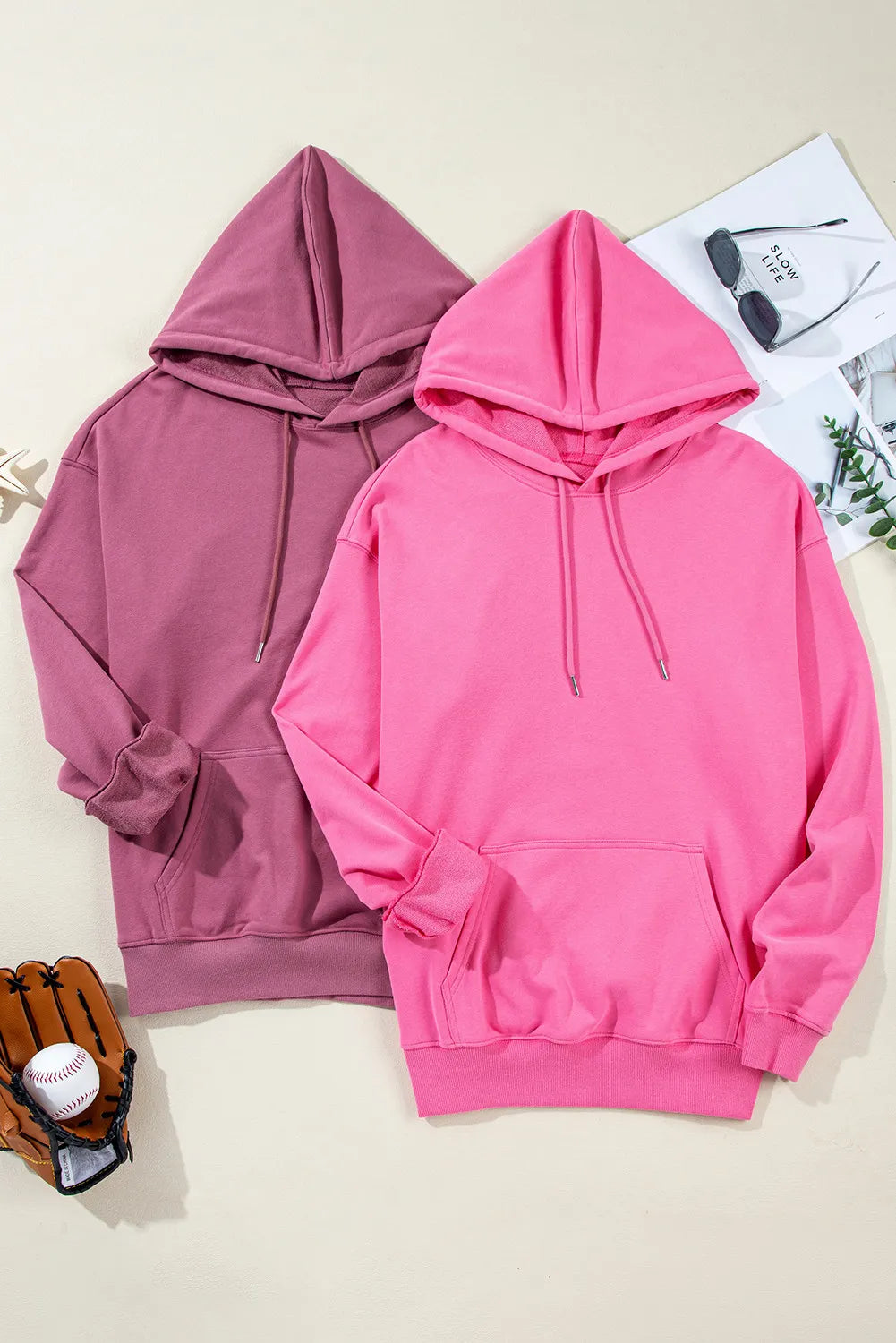 Drawstring Dropped Shoulder Long Sleeve Hoodie - Luxe4Everyday Hoodie