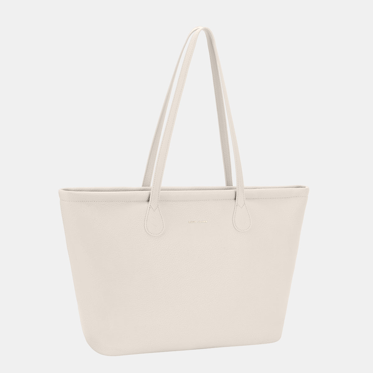 David Jones PU Leather Tote Bag - Luxe4Everyday White / One Size Bags