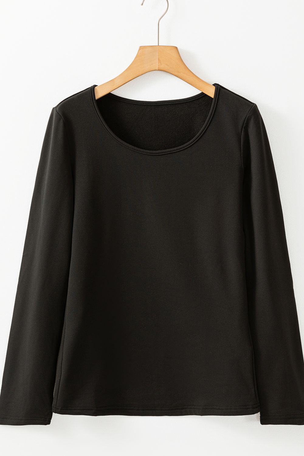 Round Neck Long Sleeve Top - Luxe4Everyday Black / S Shirts