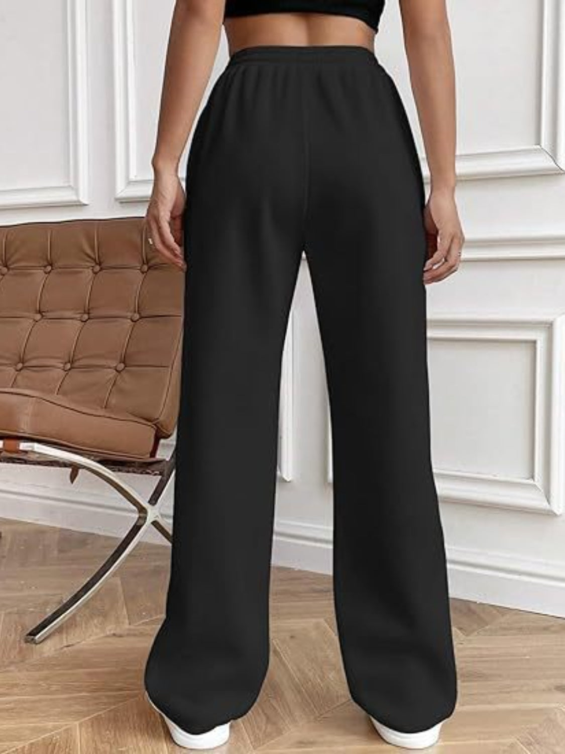 Drawstring Wide Leg Pants with Pockets - Luxe4Everyday Pants