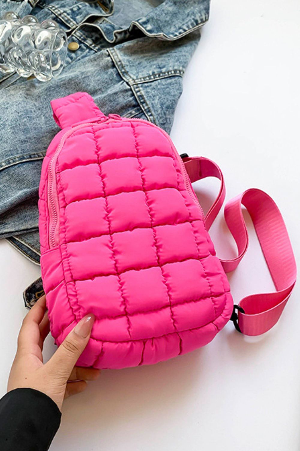 Quilted Nylon Crossbody Bag - Luxe4Everyday Bags