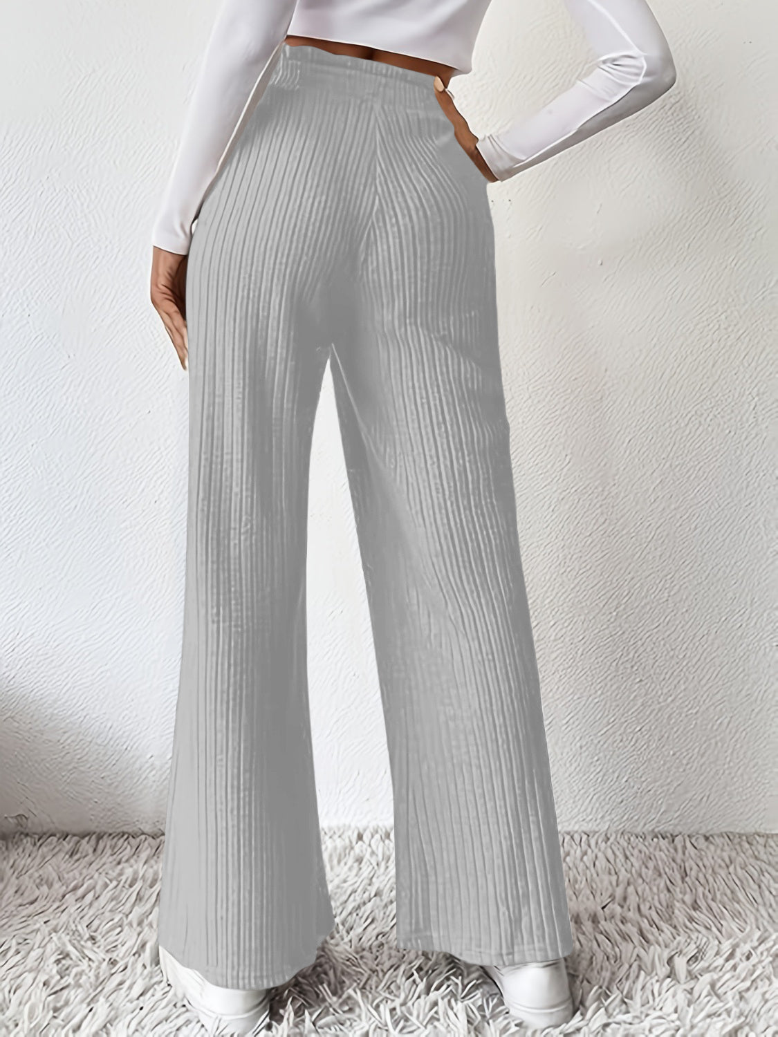 Ribbed High Waist Pants - Luxe4Everyday Pants