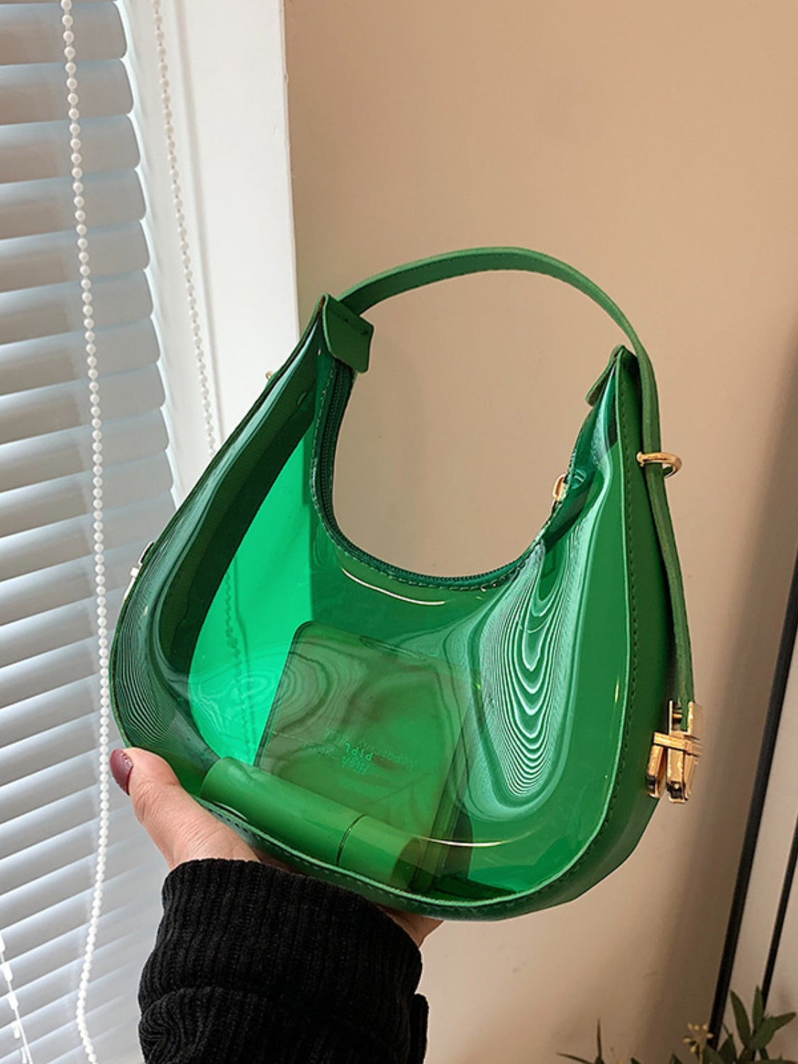 PU Leather PVC Shoulder Bag - Luxe4Everyday Green / One Size Bags