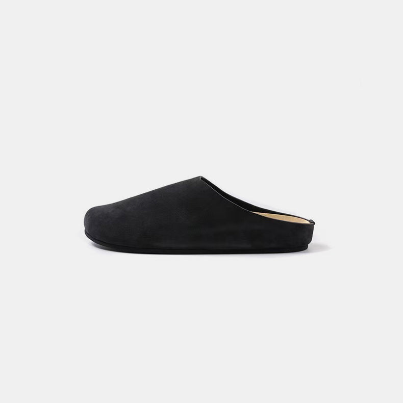 Suede Round Toe Slip-Ons - Luxe4Everyday Black / 35(US4) Shoes