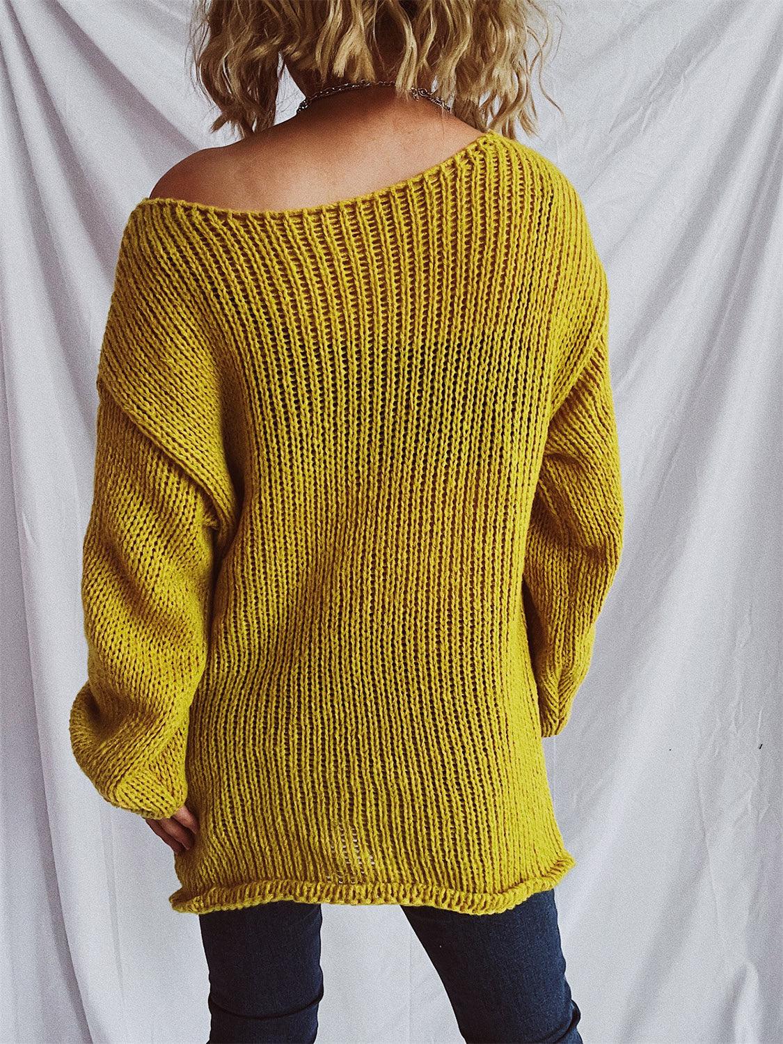 Boat Neck Dropped Shoulder Sweater - Luxe4Everyday Sweater