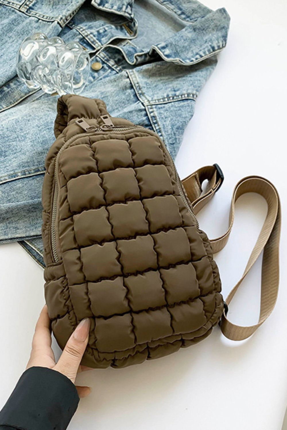 Quilted Nylon Crossbody Bag - Luxe4Everyday Bags