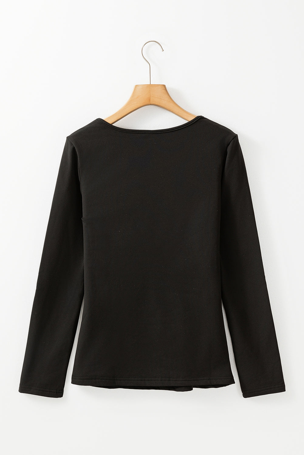 Round Neck Long Sleeve Top - Luxe4Everyday Black / S Shirts