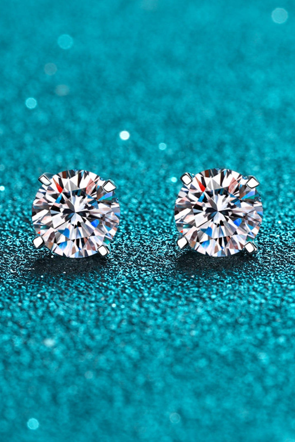 1 Carat Moissanite 925 Sterling Silver Stud Earrings - Luxe4Everyday Silver / One Size Earrings