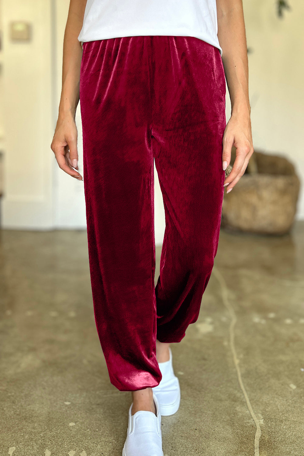 FAM-FAM Pocketed Elastic Waist Joggers - Luxe4Everyday Pants