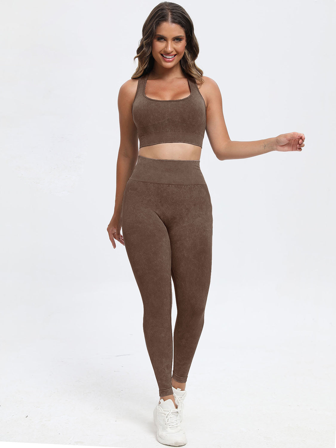 Scoop Neck Wide Strap Top and Pants Active Set - Luxe4Everyday Activewear