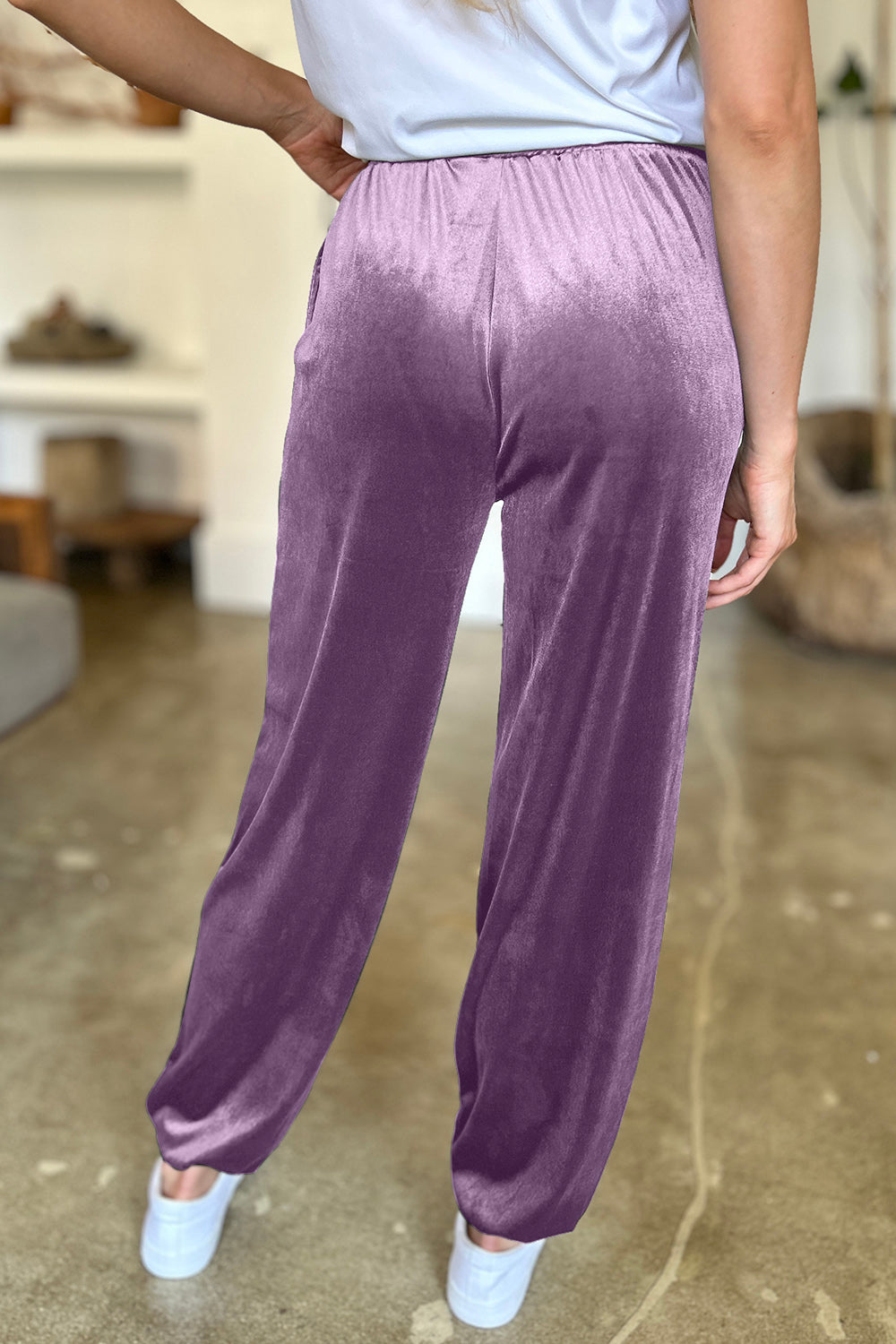 FAM-FAM Pocketed Elastic Waist Joggers - Luxe4Everyday Pants