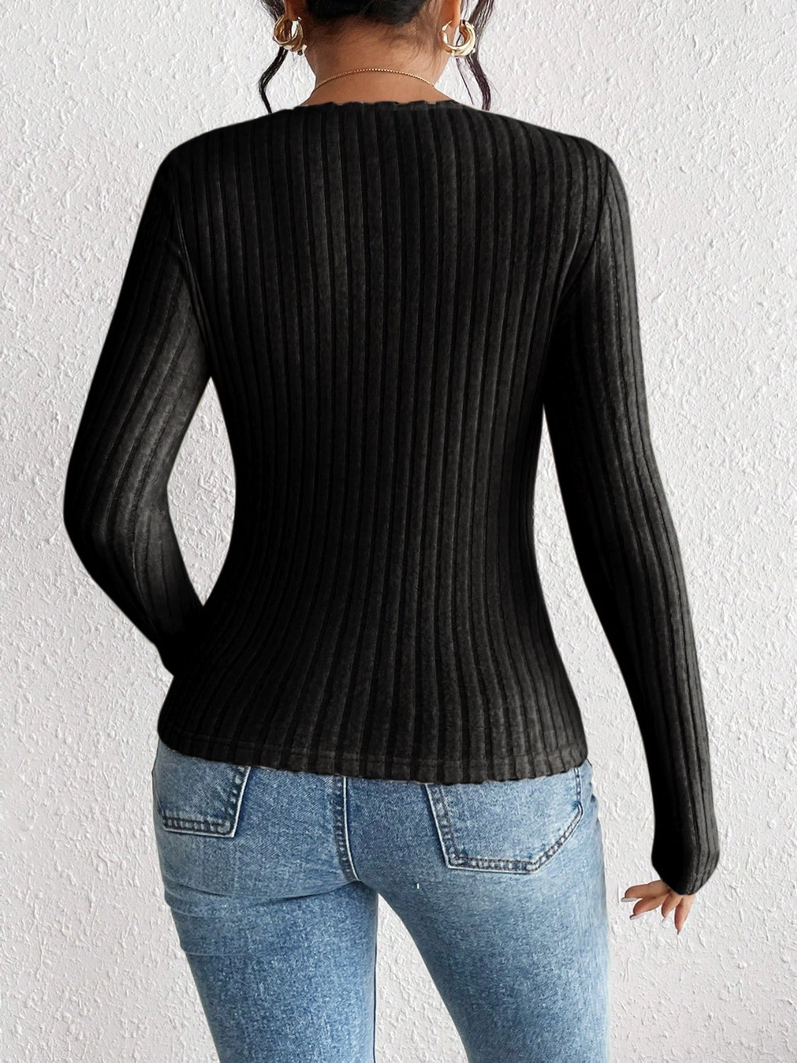 Honey Ribbed Long Sleeve T-Shirt - Luxe4Everyday shirt