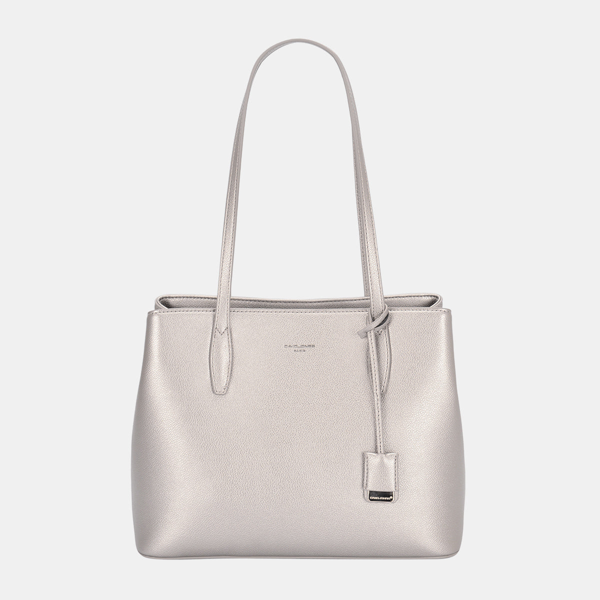 David Jones PU Leather Handbag - Luxe4Everyday D.Silver / One Size Bags