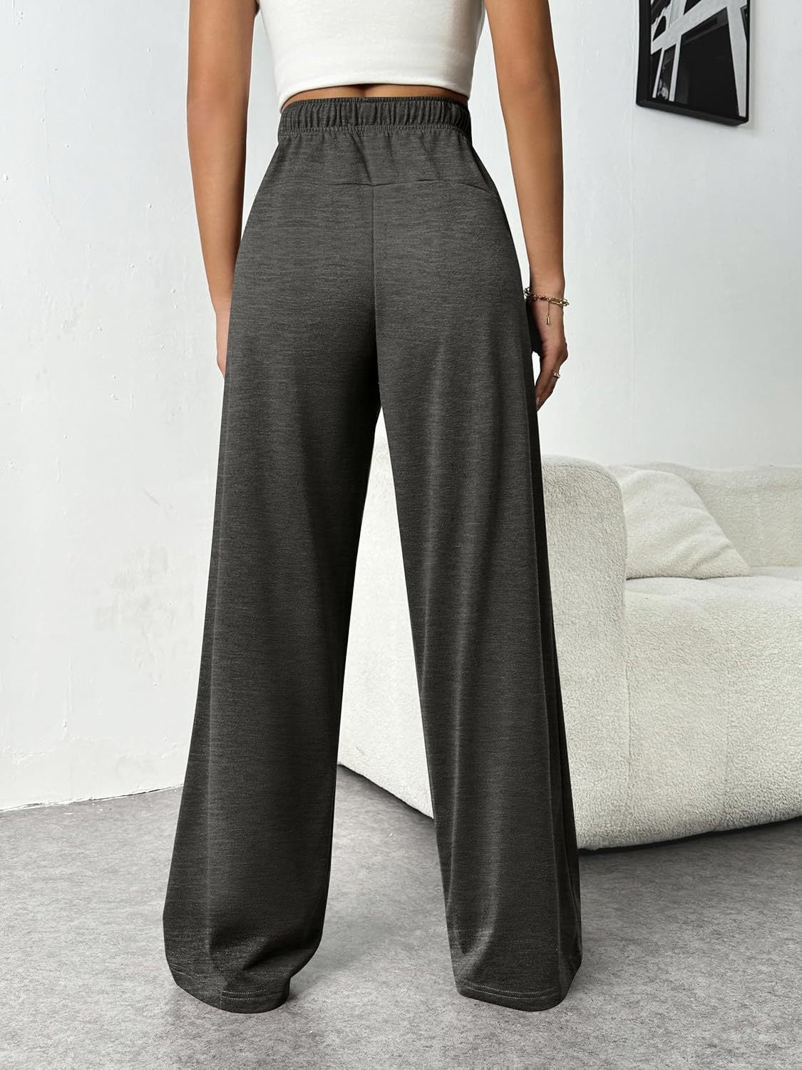 Drawstring Wide Leg Pants with Pockets - Luxe4Everyday Pants