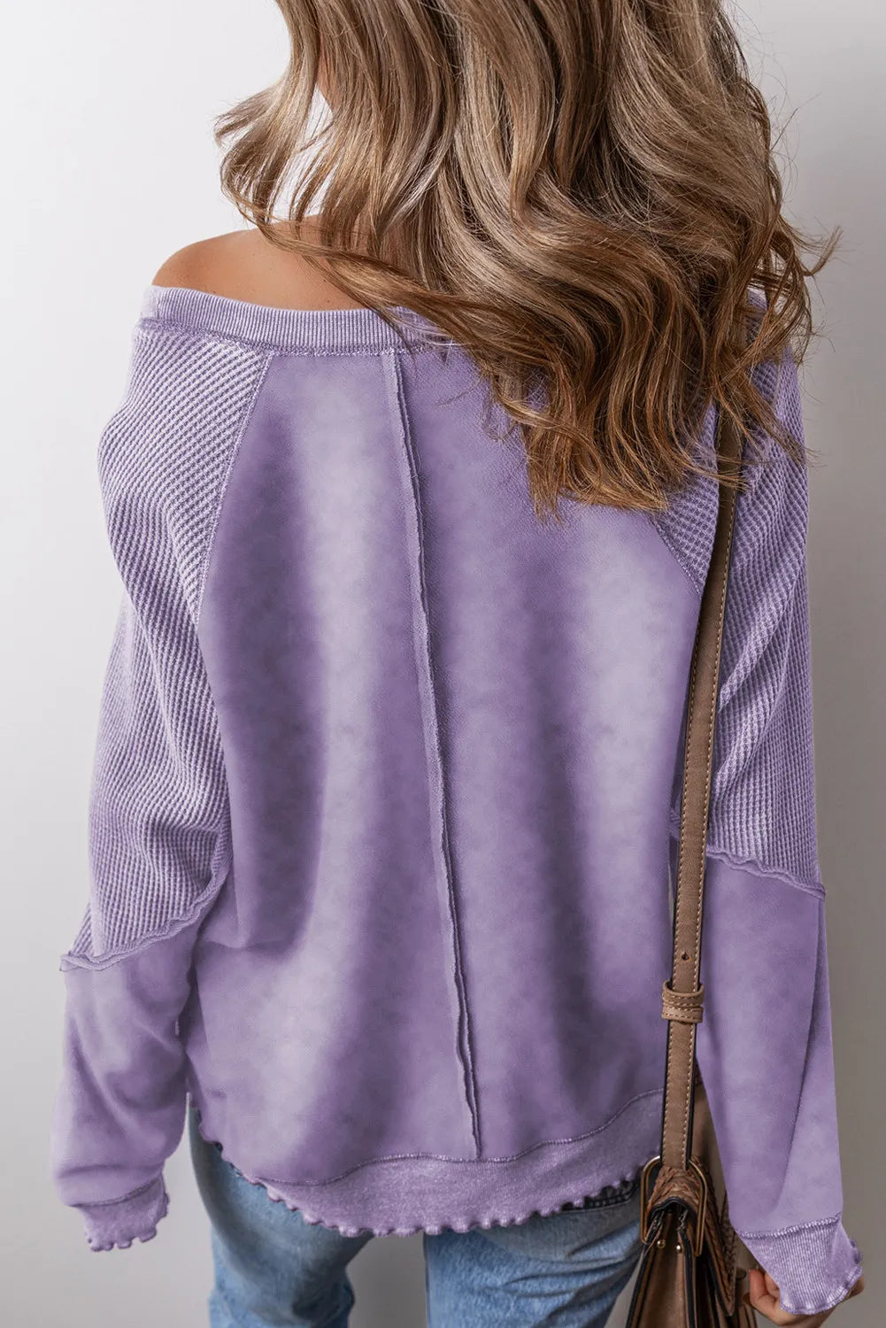 Exposed Seam Long Sleeve Sweatshirt - Luxe4Everyday Sweater