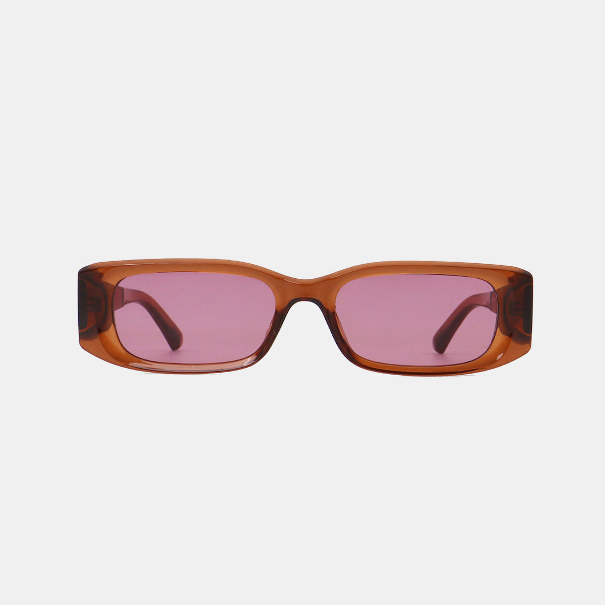 Polycarbonate Frame Rectangle Sunglasses - Luxe4Everyday Caramel / One Size Sunglasses