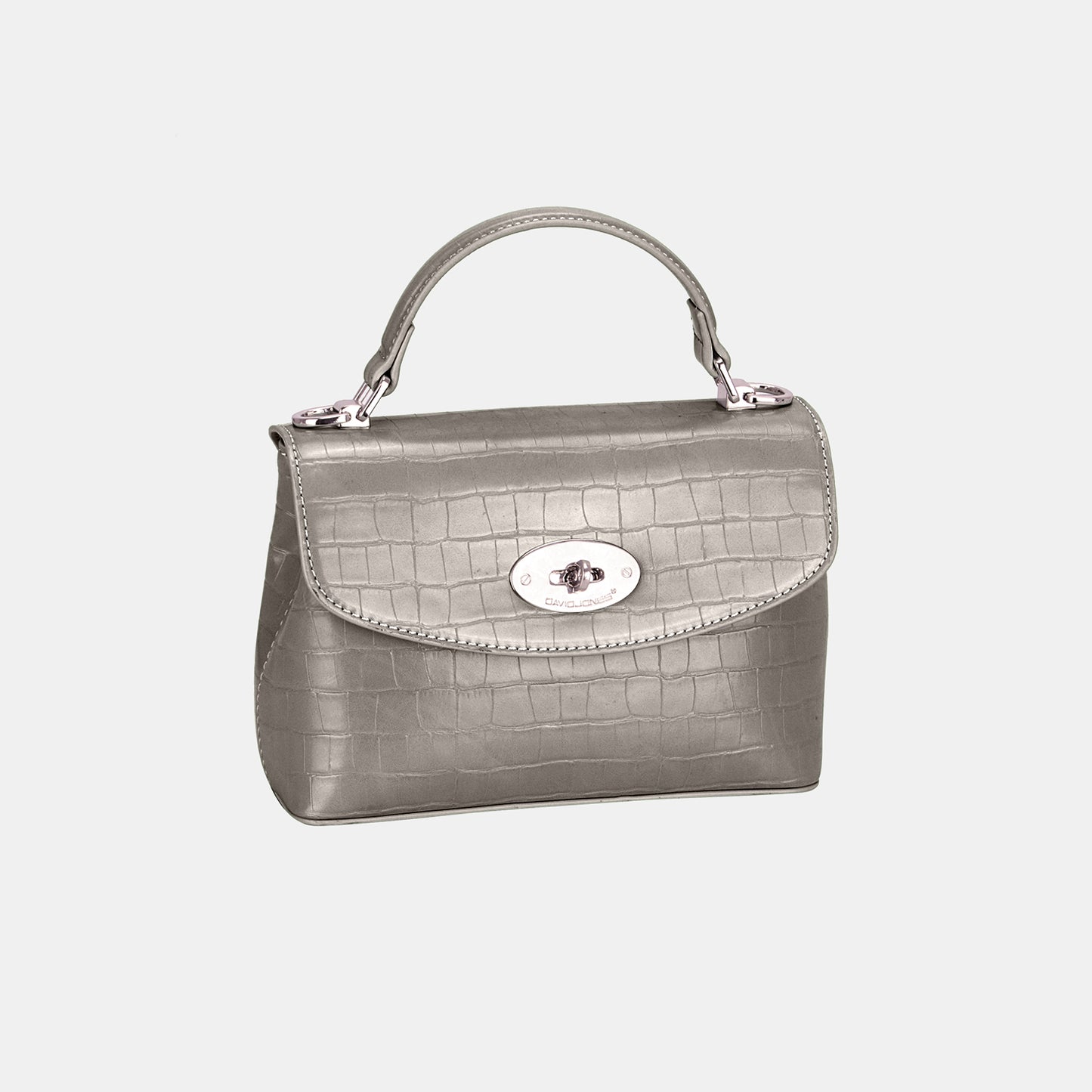 David Jones Texture PU Leather Handbag - Luxe4Everyday D.Silver / One Size Bags