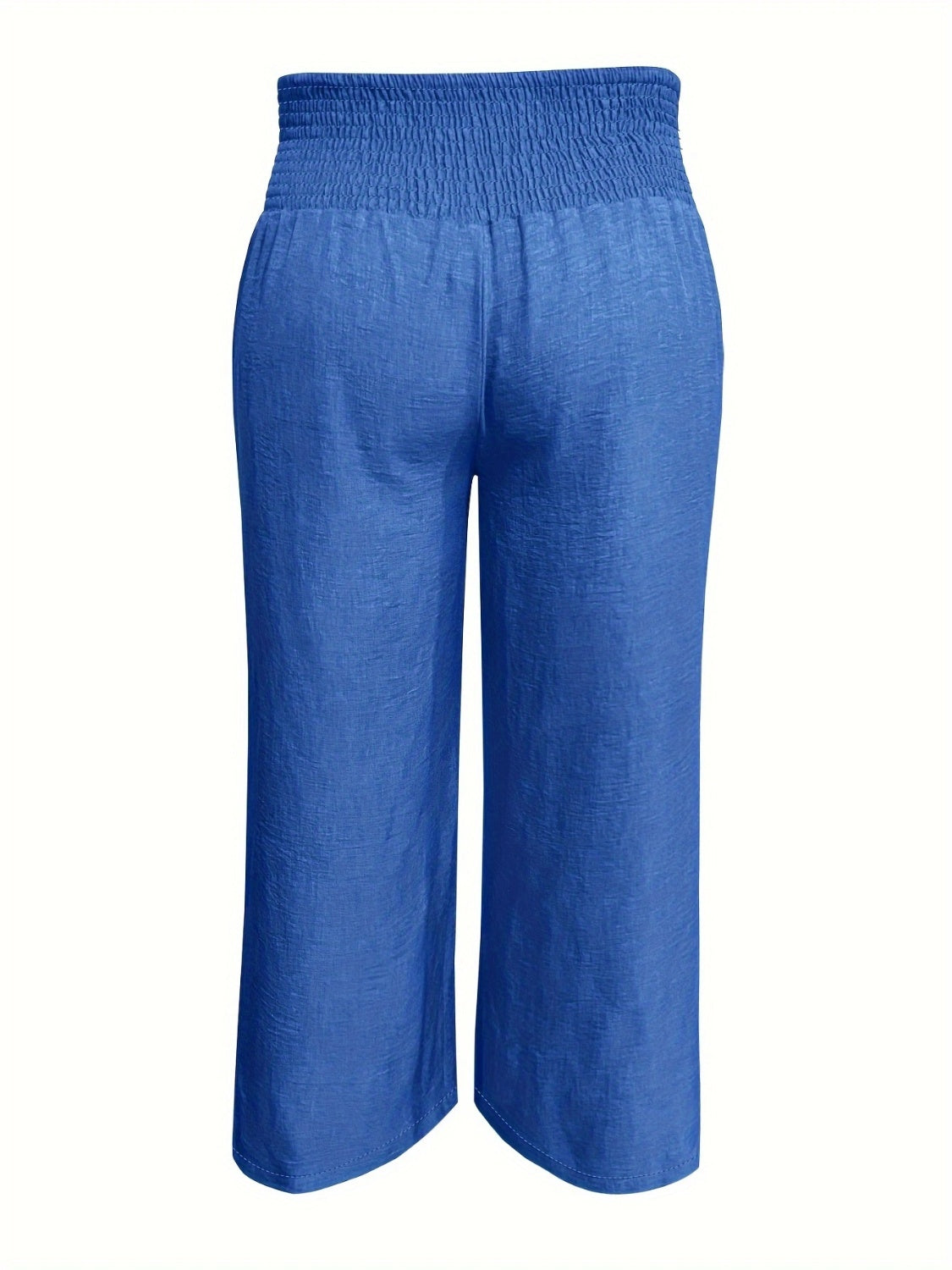 Plus Size High Waist Wide Leg Pants - Luxe4Everyday Royal Blue / 1XL Pants