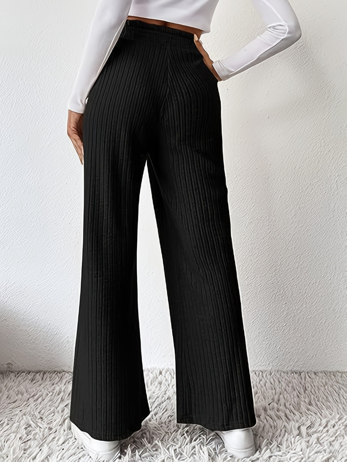 Ribbed High Waist Pants - Luxe4Everyday Pants