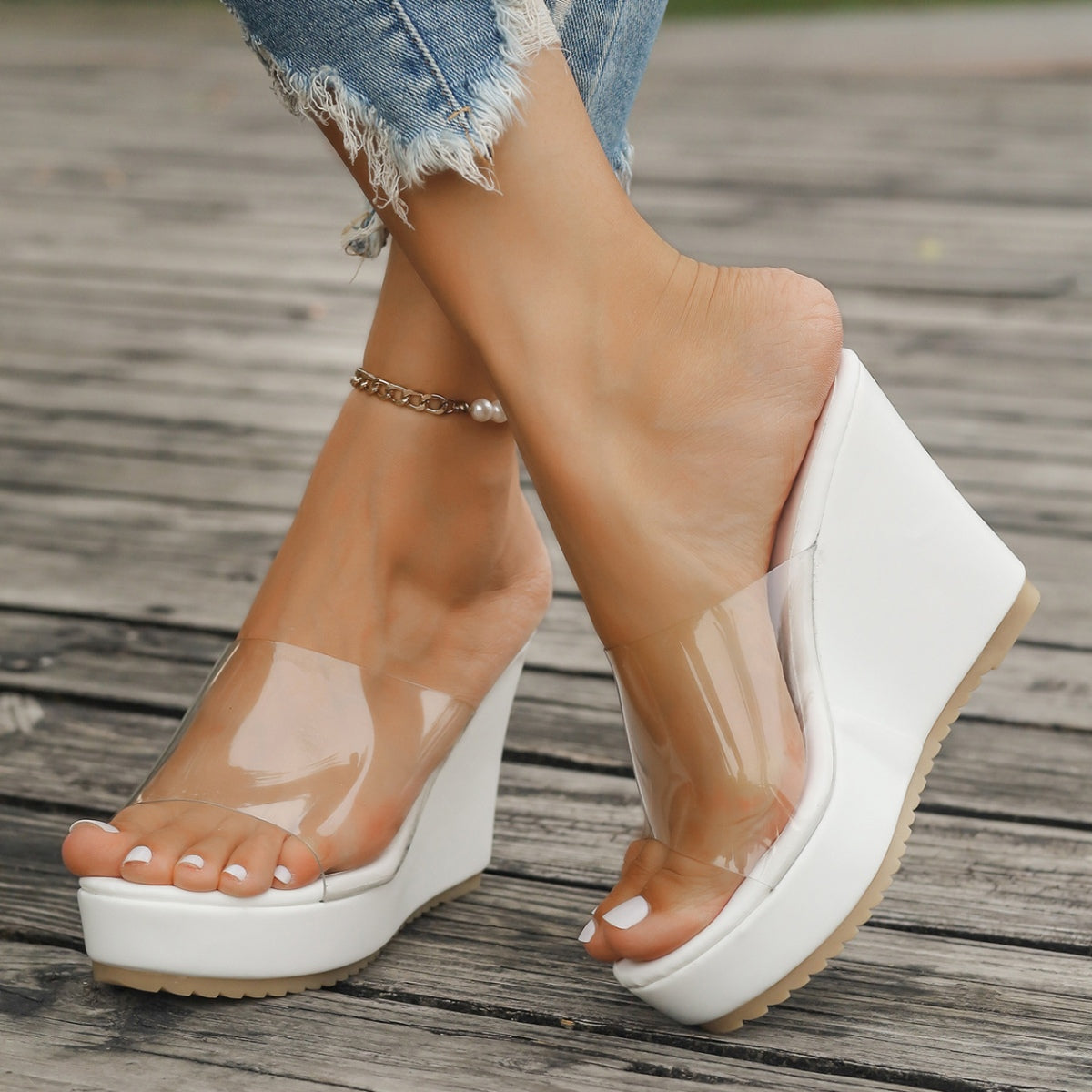 Open Toe Wedge Sandals - Luxe4Everyday Shoes