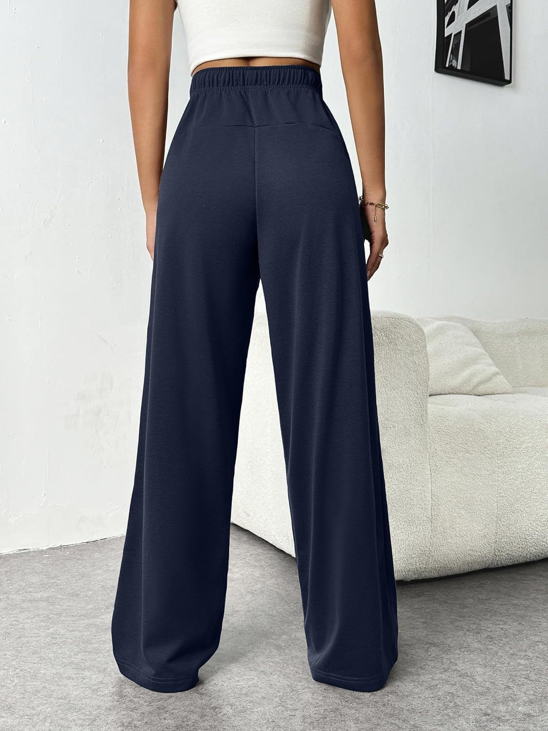 Drawstring Wide Leg Pants with Pockets - Luxe4Everyday Pants