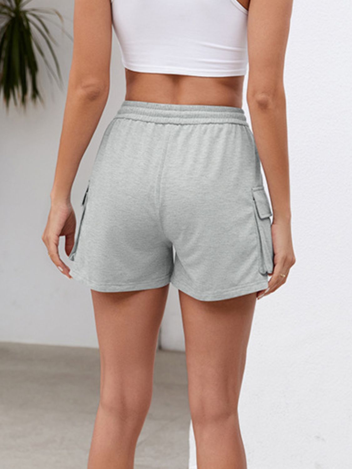 Drawstring Elastic Waist Shorts with Pockets - Luxe4Everyday Shorts