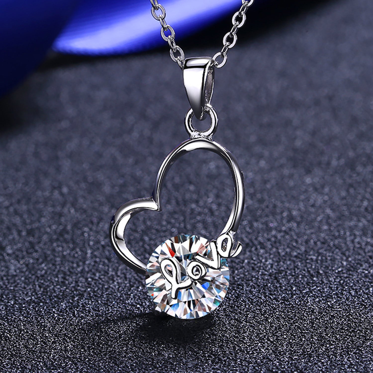 2 Carat Moissanite Heart 925 Sterling Silver Necklace - Luxe4Everyday Necklace