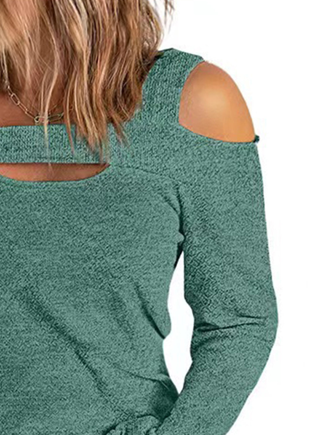 Full Size Cutout Cold Shoulder Blouse - Luxe4Everyday Shirt