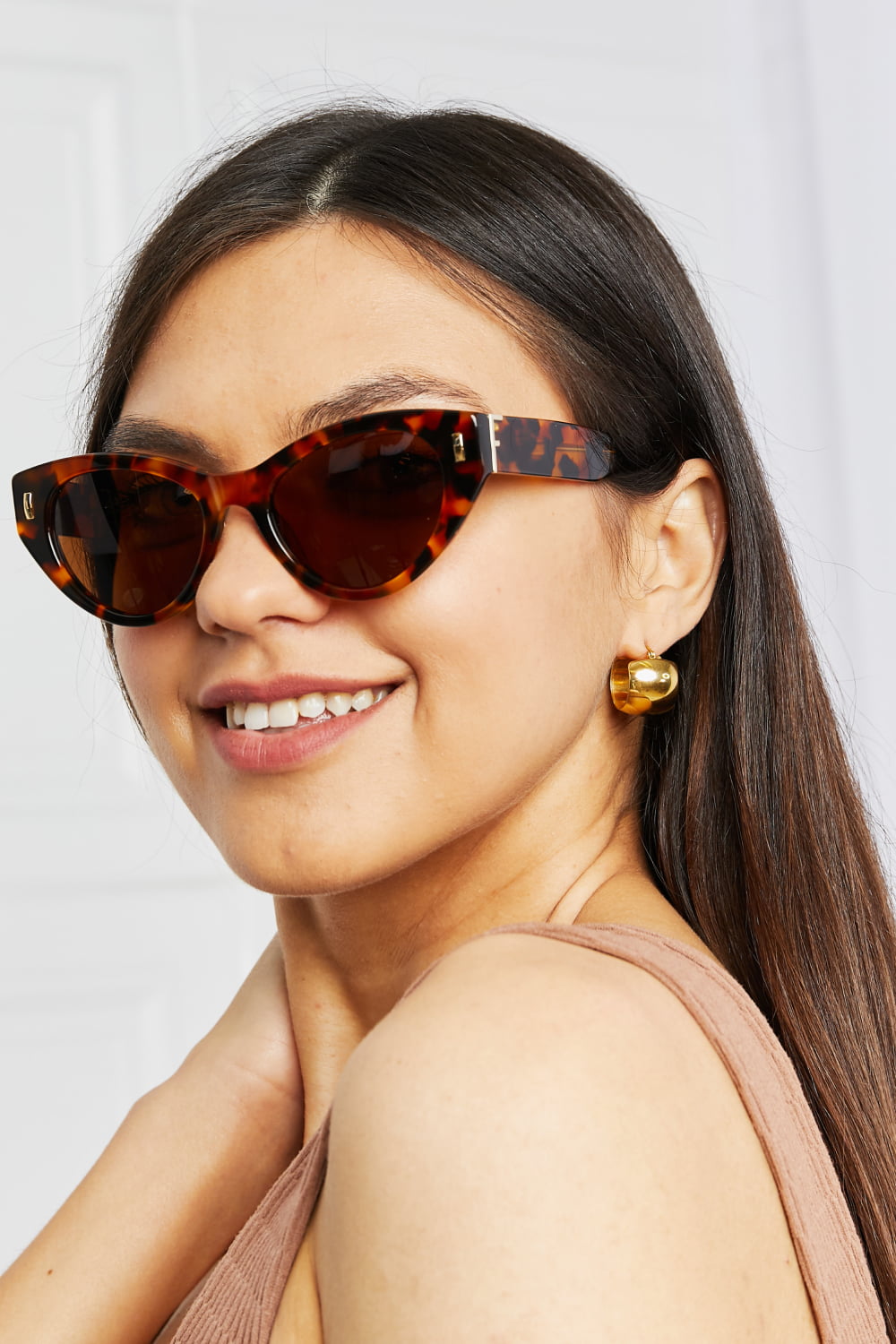 Tortoiseshell Acetate Frame Sunglasses - Luxe4Everyday Tangerine / One Size sunglasses