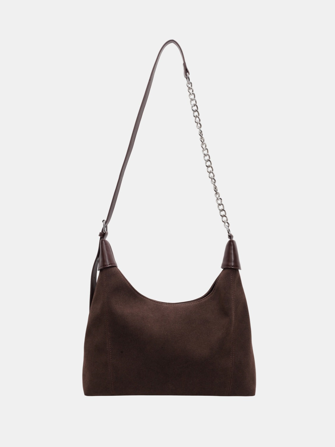 Suede Adjustable Strap Shoulder Bag - Luxe4Everyday Coffee Brown / One Size Bags