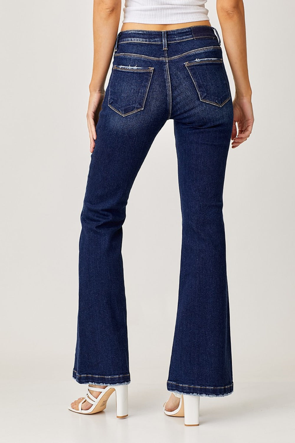 RISEN Full Size Low Rise Flare Jeans - Luxe4Everyday Jeans