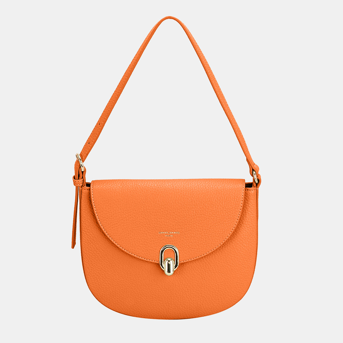 David Jones Metal Buckle Shoulder Bag - Luxe4Everyday Orange / One Size Bags