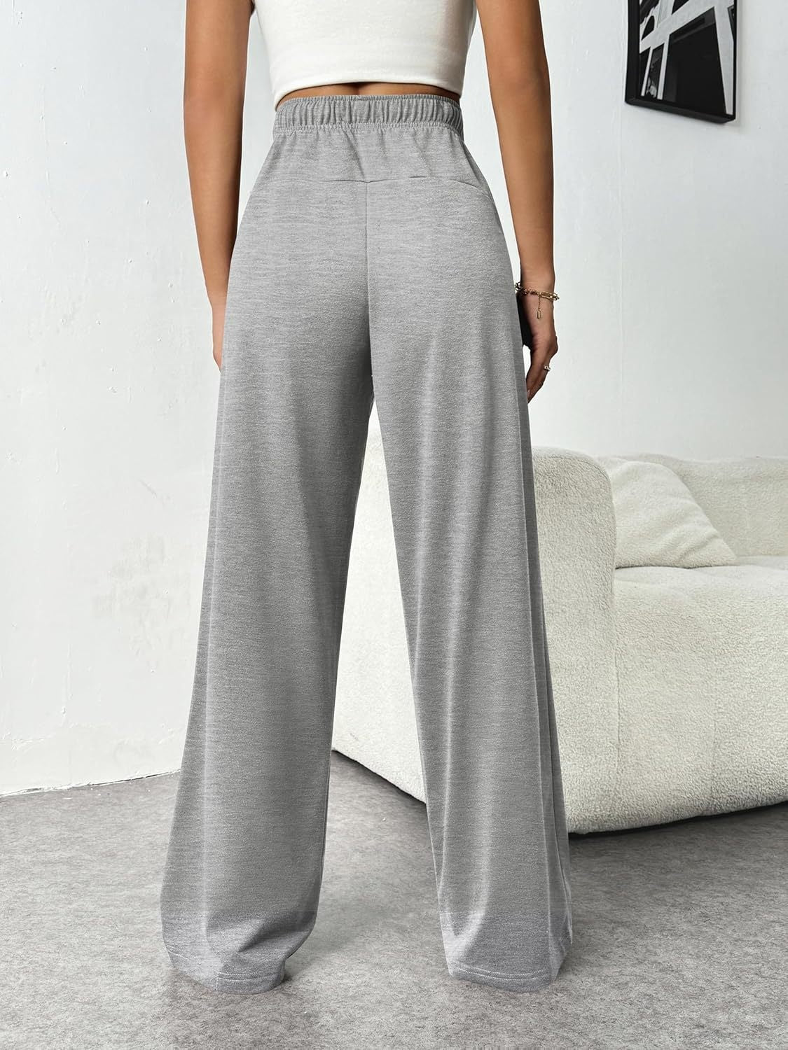 Drawstring Wide Leg Pants with Pockets - Luxe4Everyday Pants