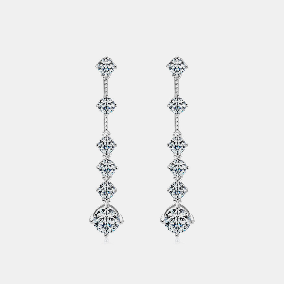 4 Carat Moissanite 925 Sterling Silver Earrings - Luxe4Everyday Earrings