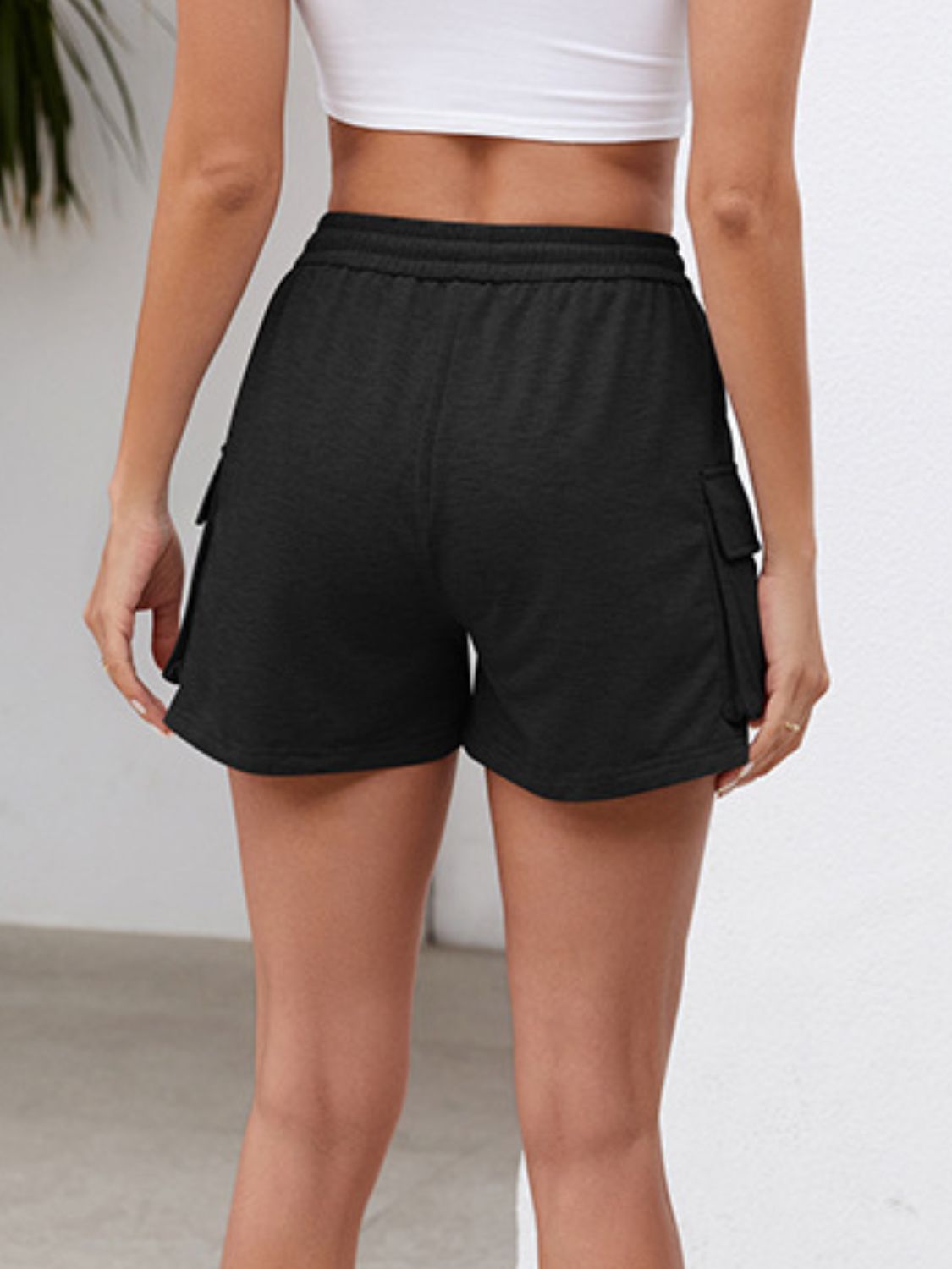 Drawstring Elastic Waist Shorts with Pockets - Luxe4Everyday Shorts