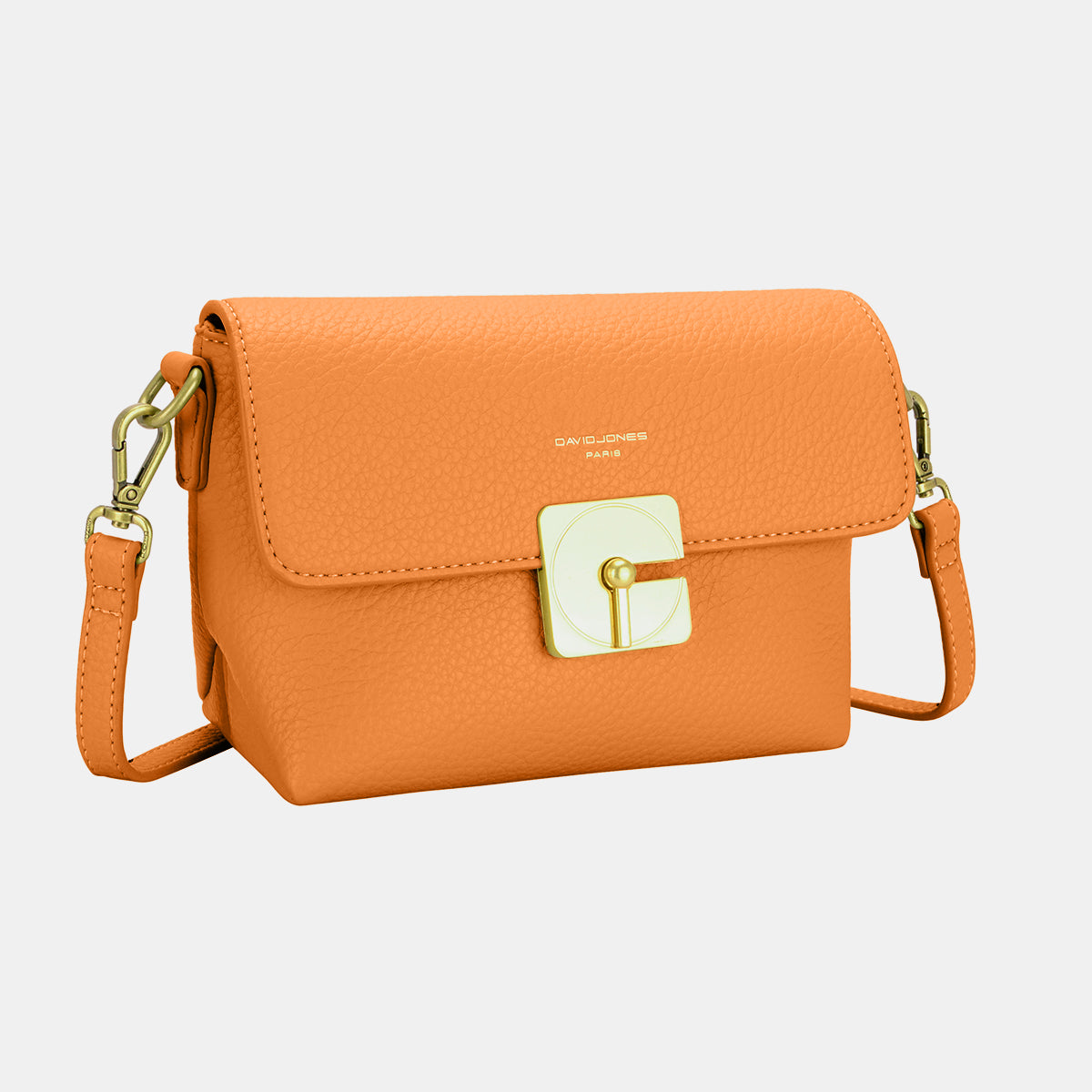 David Jones PU Leather Crossbody Bag - Luxe4Everyday Orange / One Size Bags