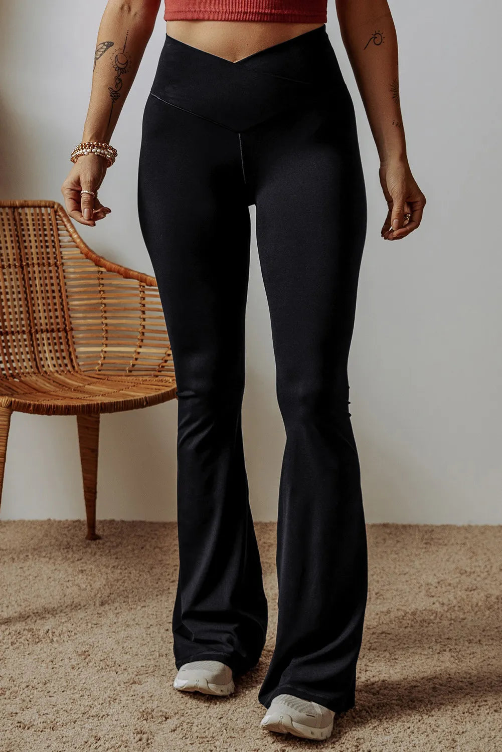 High Waist Bootcut Pants - Luxe4Everyday Black / S Pants