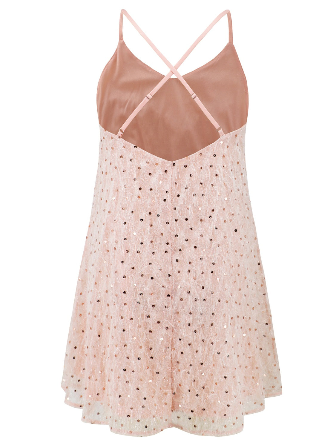 Sequin V-Neck Mini Cami Dress - Luxe4Everyday Dress