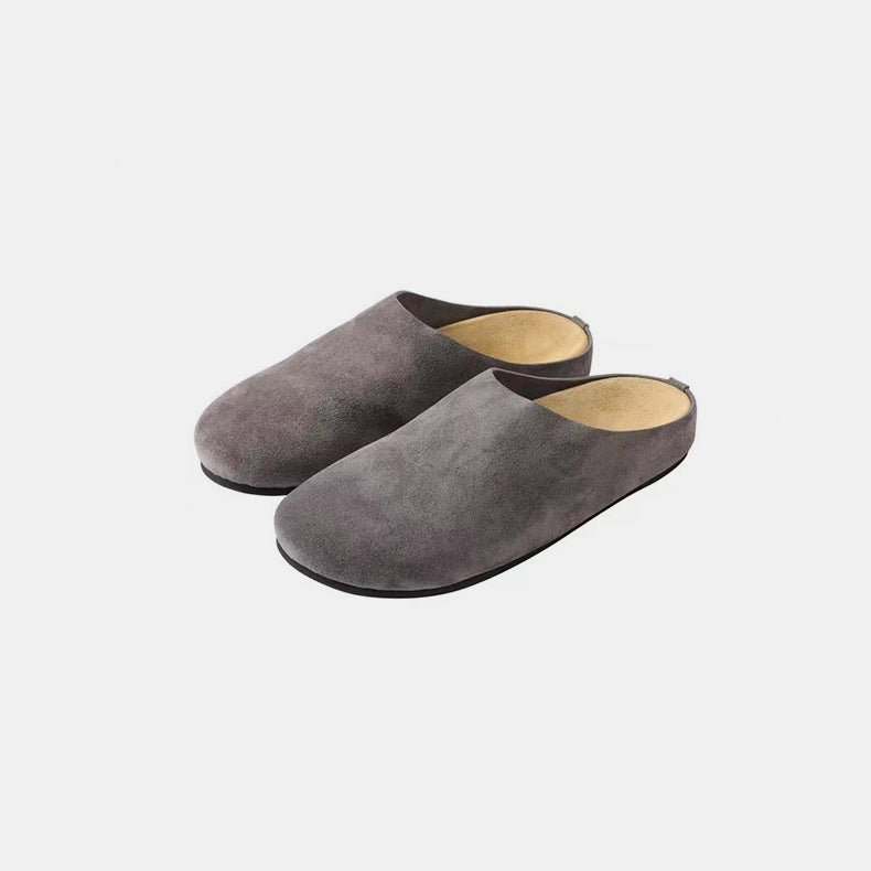 Suede Round Toe Slip-Ons - Luxe4Everyday Taupe / 35(US4) Shoes