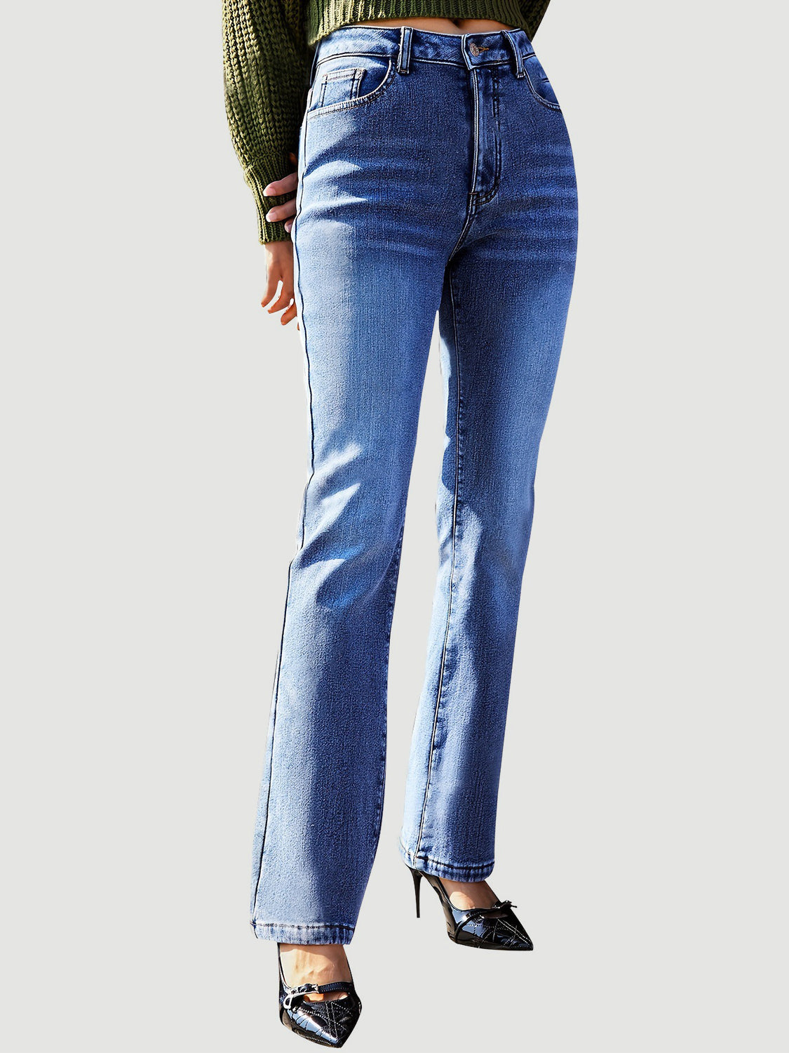 Straight Leg Jeans with Pockets - Luxe4Everyday Medium / XS Jeans