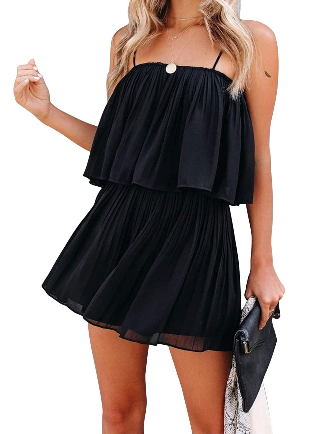 Ruched Spaghetti Strap Romper - Luxe4Everyday Rompers