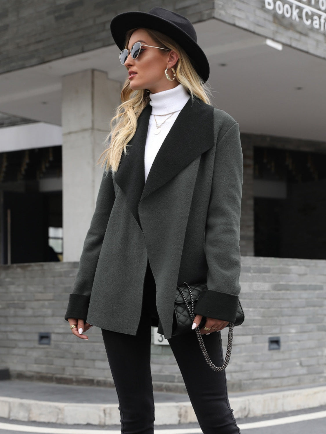 Open Front Long Sleeve Jacket - Luxe4Everyday Coat