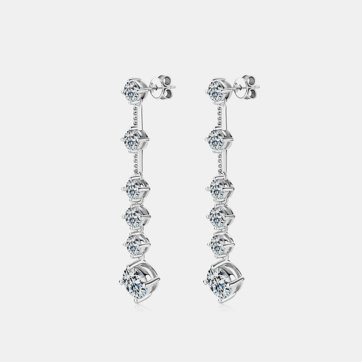 4 Carat Moissanite 925 Sterling Silver Earrings - Luxe4Everyday Earrings